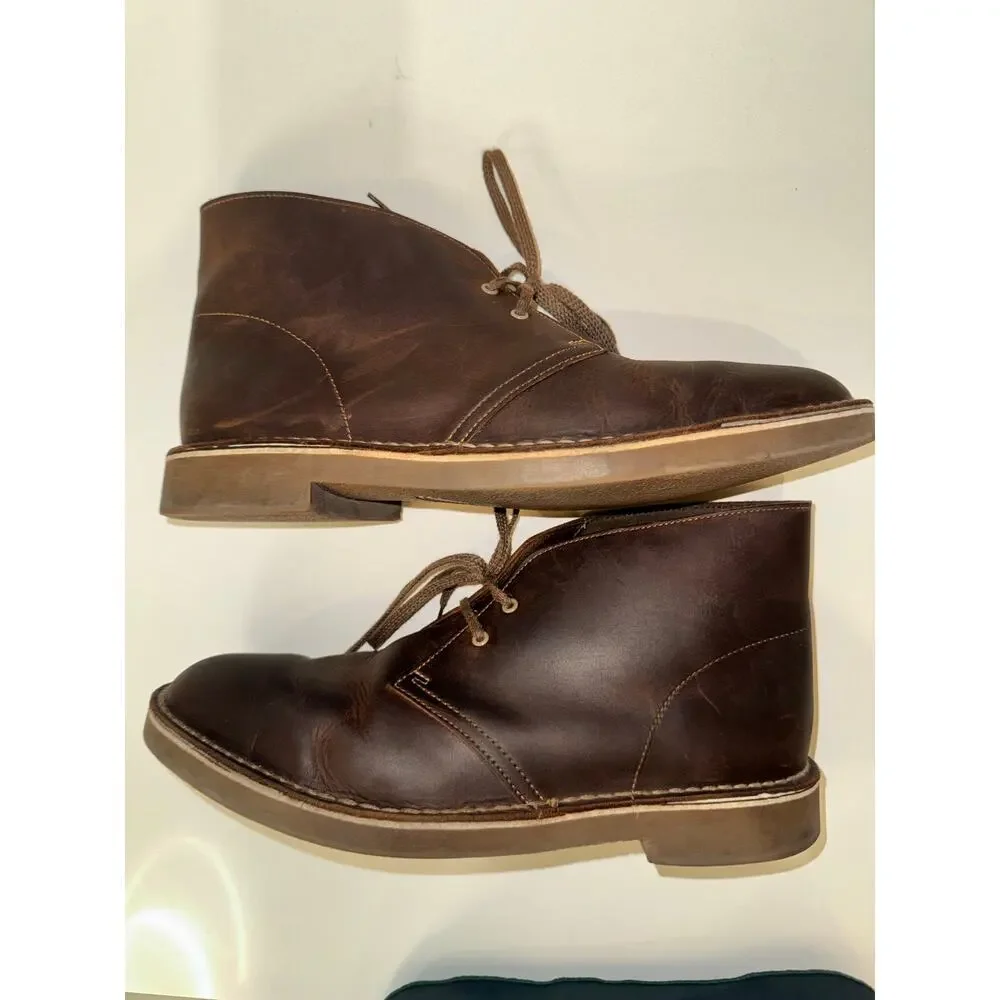 Clarks Men’s Brown Leather Desert Chukka Boots